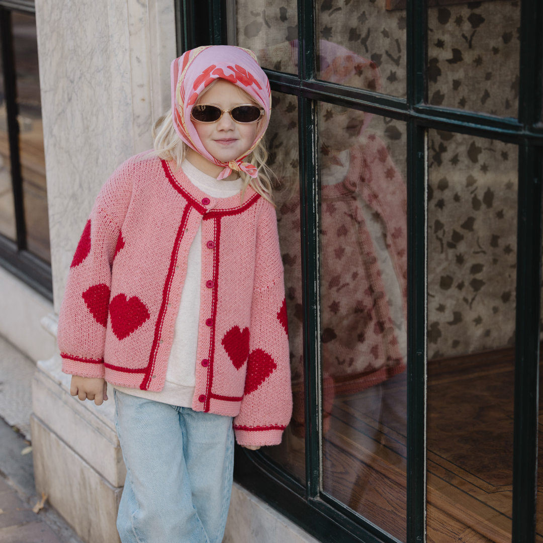 SCARF POMME CLUB SMILEY | BLOWY BUBBLEGUM