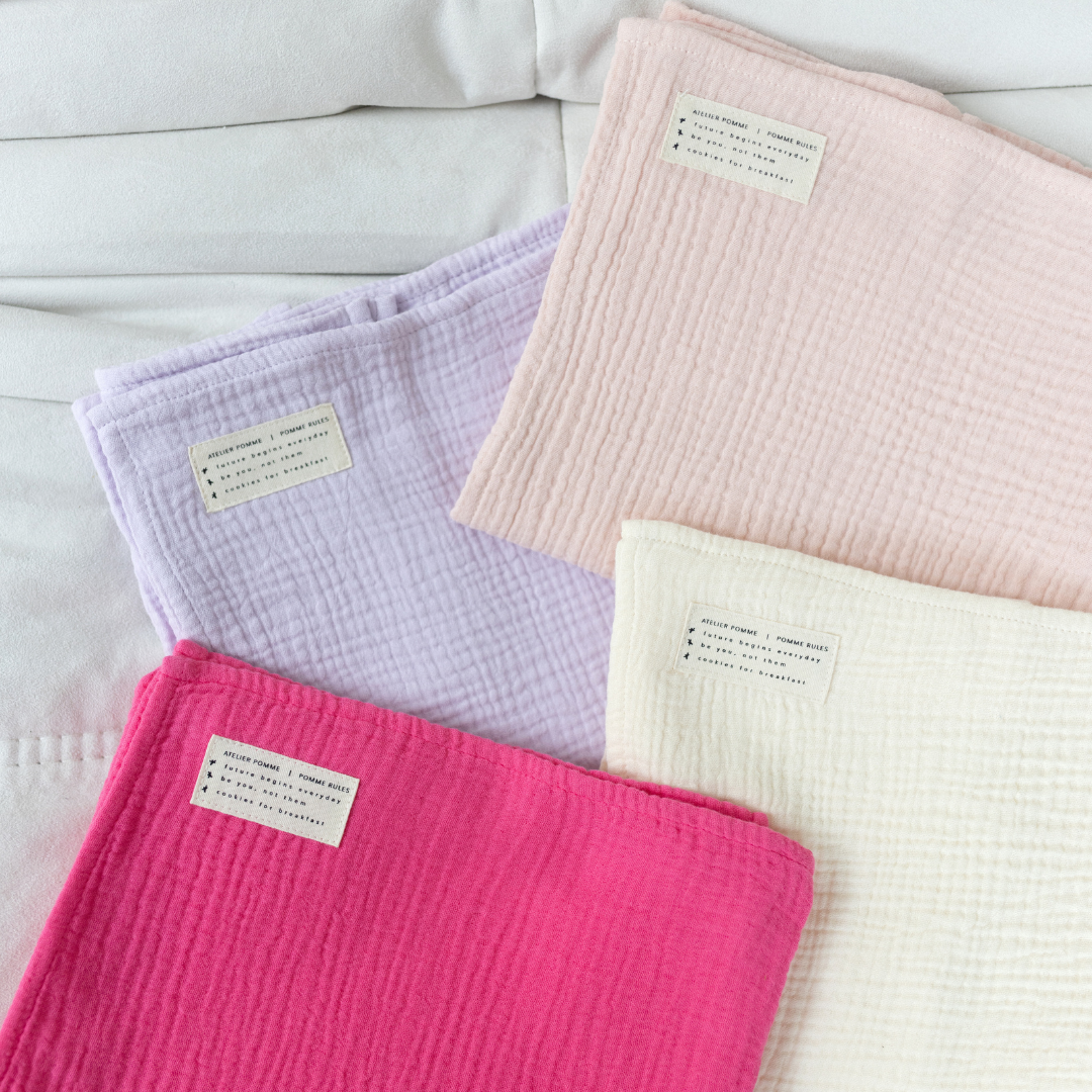 set van hydrofiele doeken.