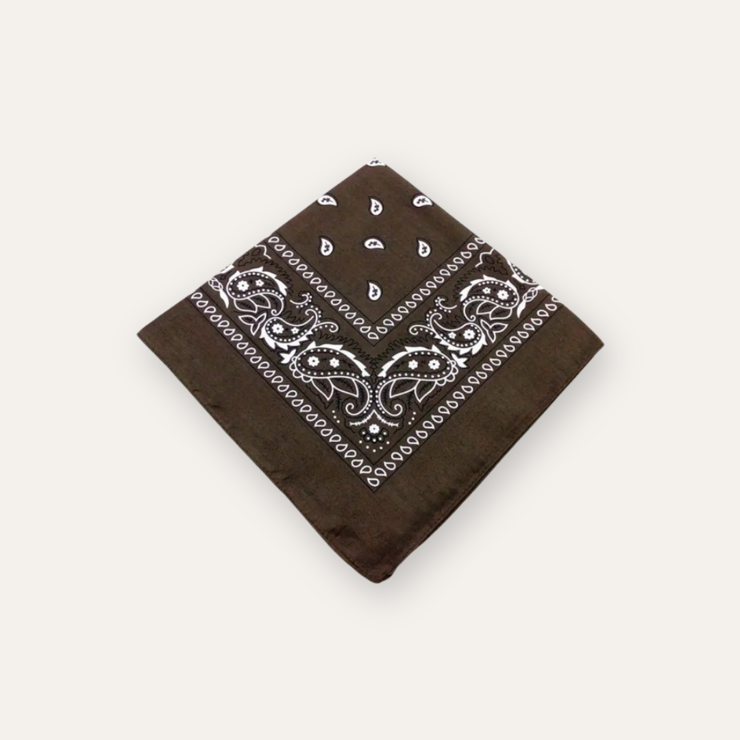 Een donker groenen bandana scarf