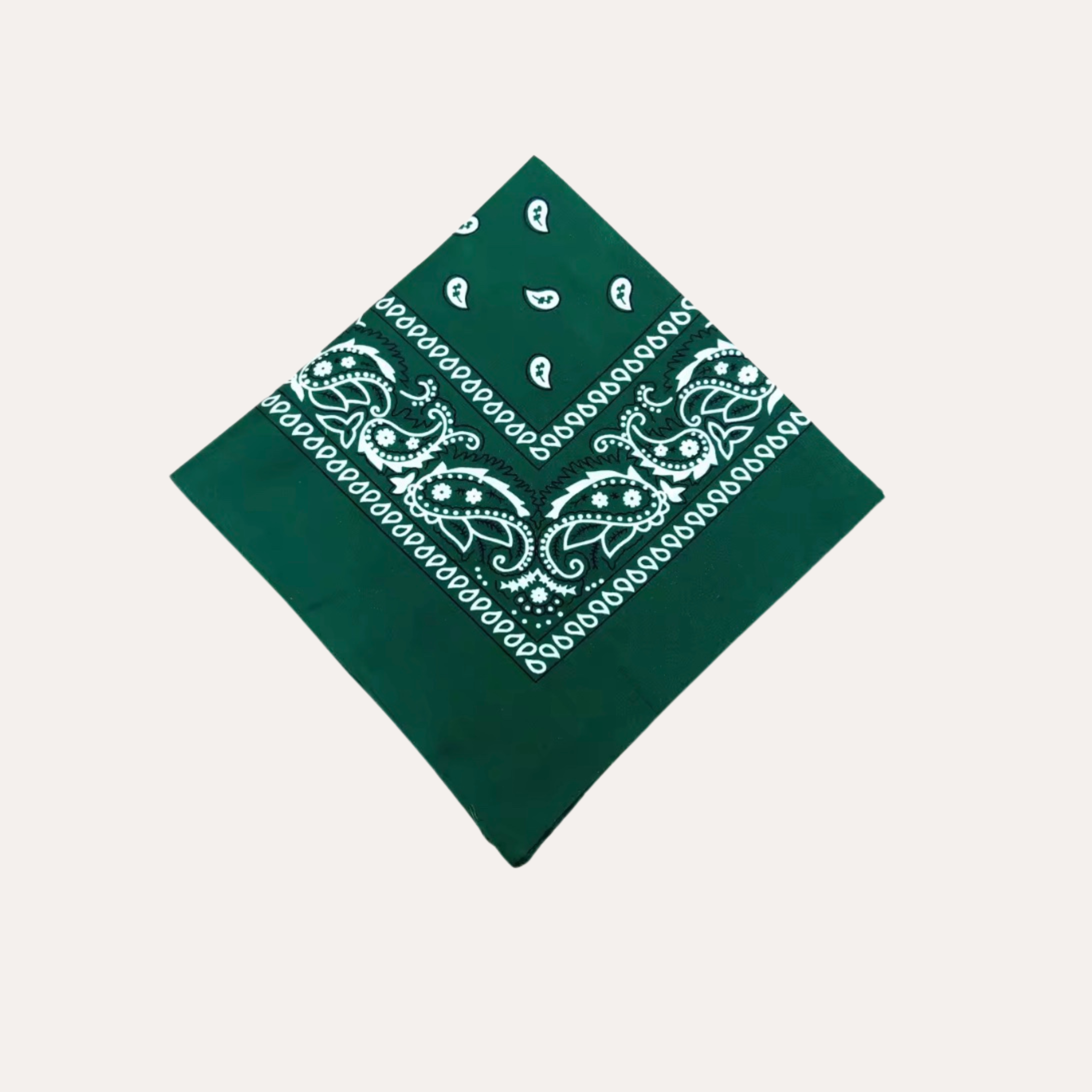 Een groene bandana scarf