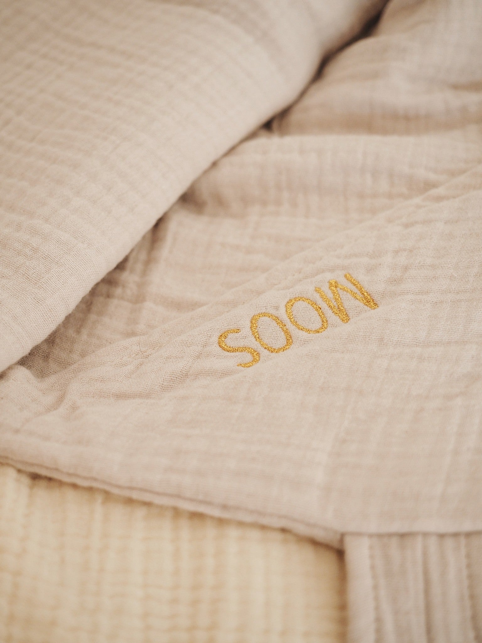 Bath cape bonjour beige