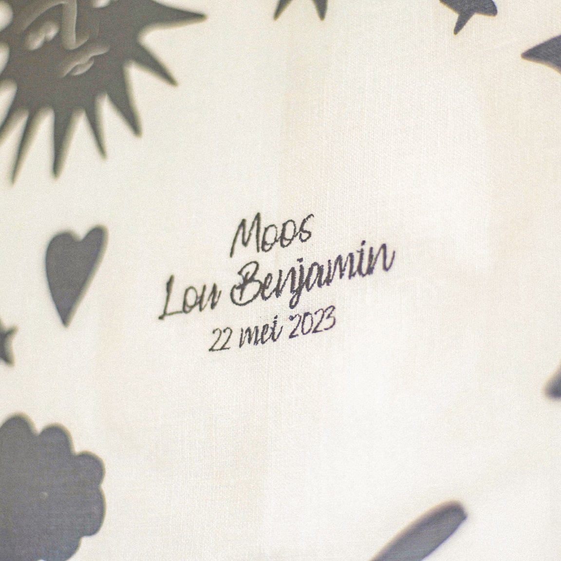 Een geboorte poster in het blauw met personalisatie