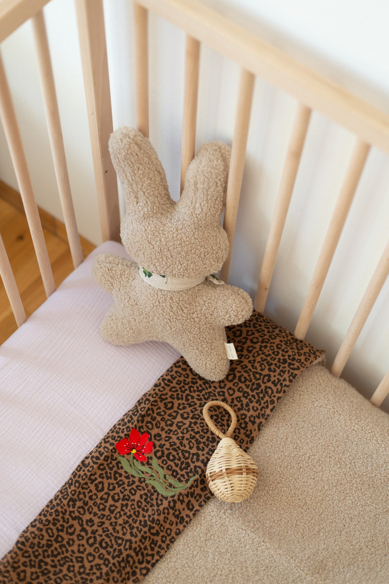 Fitted sheet cot lucky lila