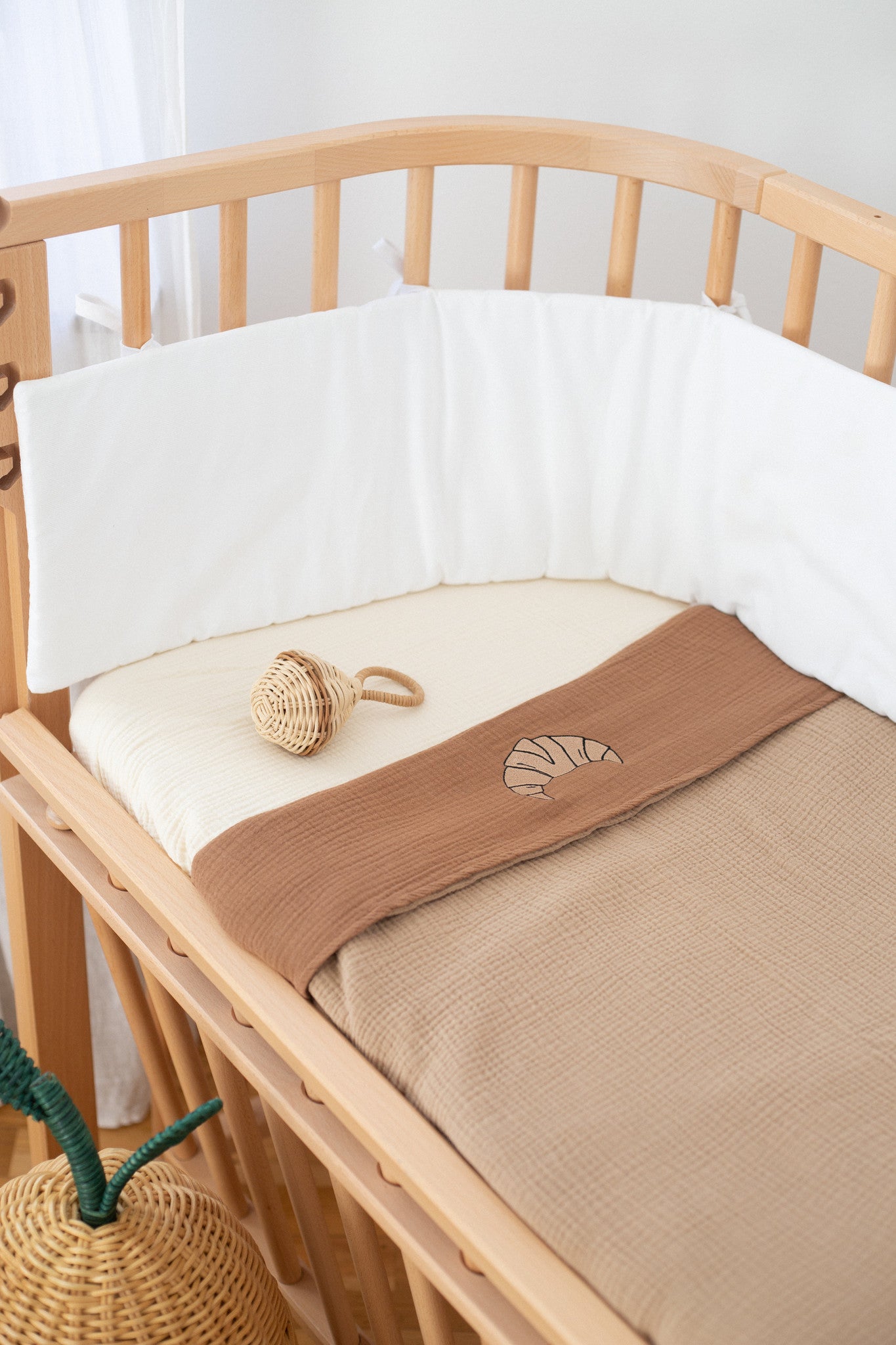 Fitted sheet crib cosy white