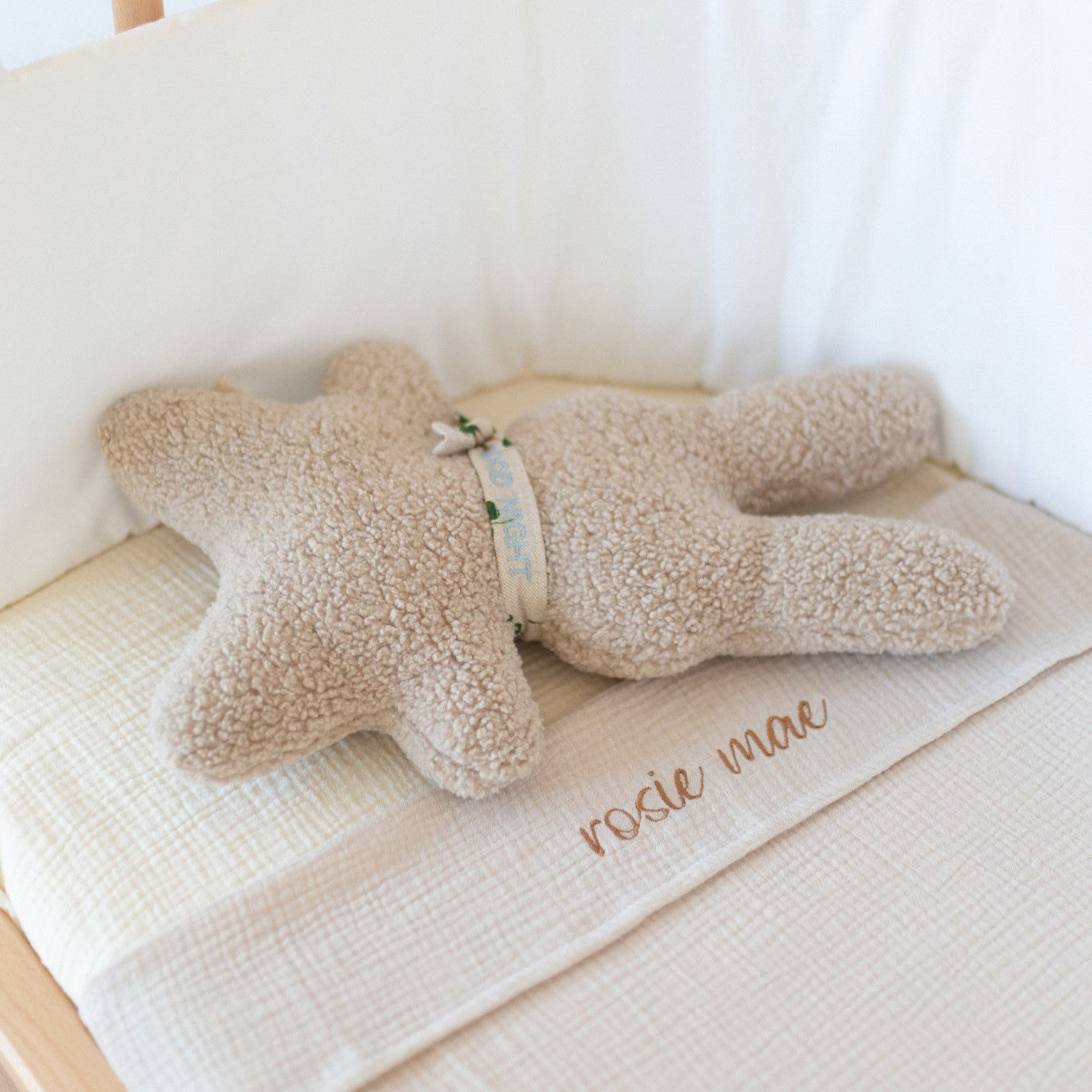 Flat sheet crib bonjour beige