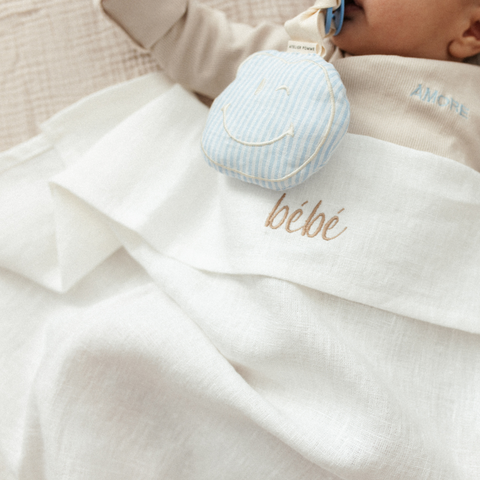 FLAT SHEET CRIB LOVELY LINEN | COSY WHITE