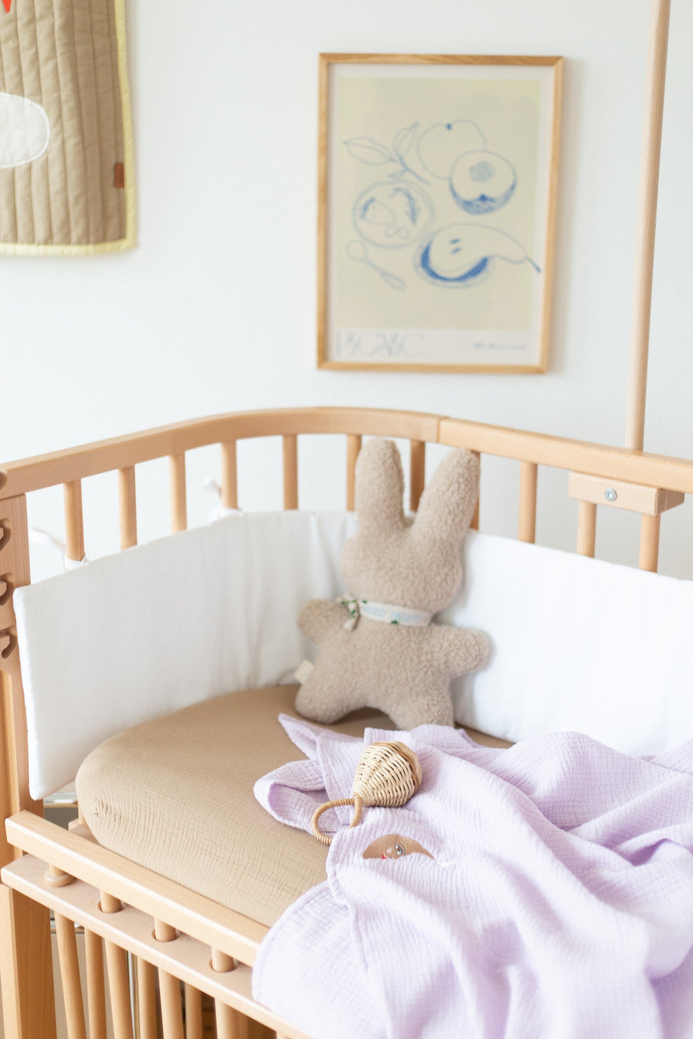 Flat sheet crib lucky lila