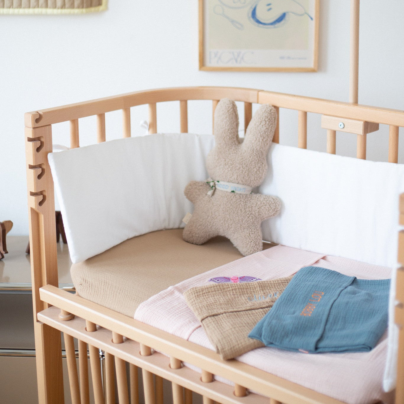 Flat sheet crib pinky promise