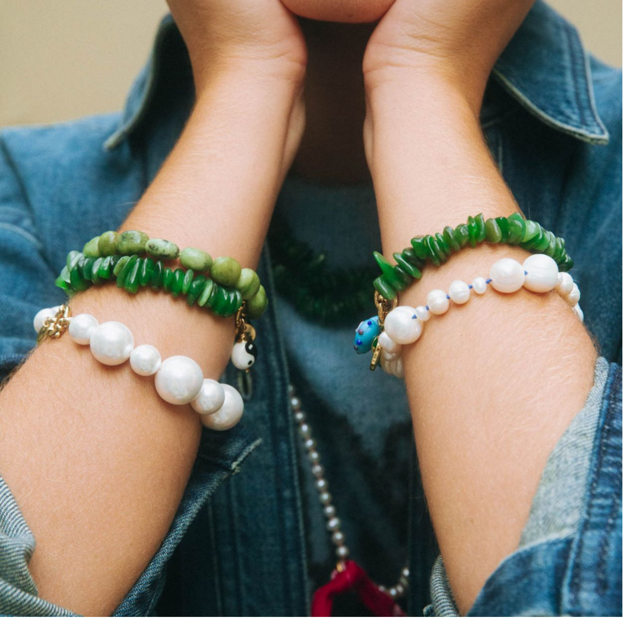 Armbanden van parels