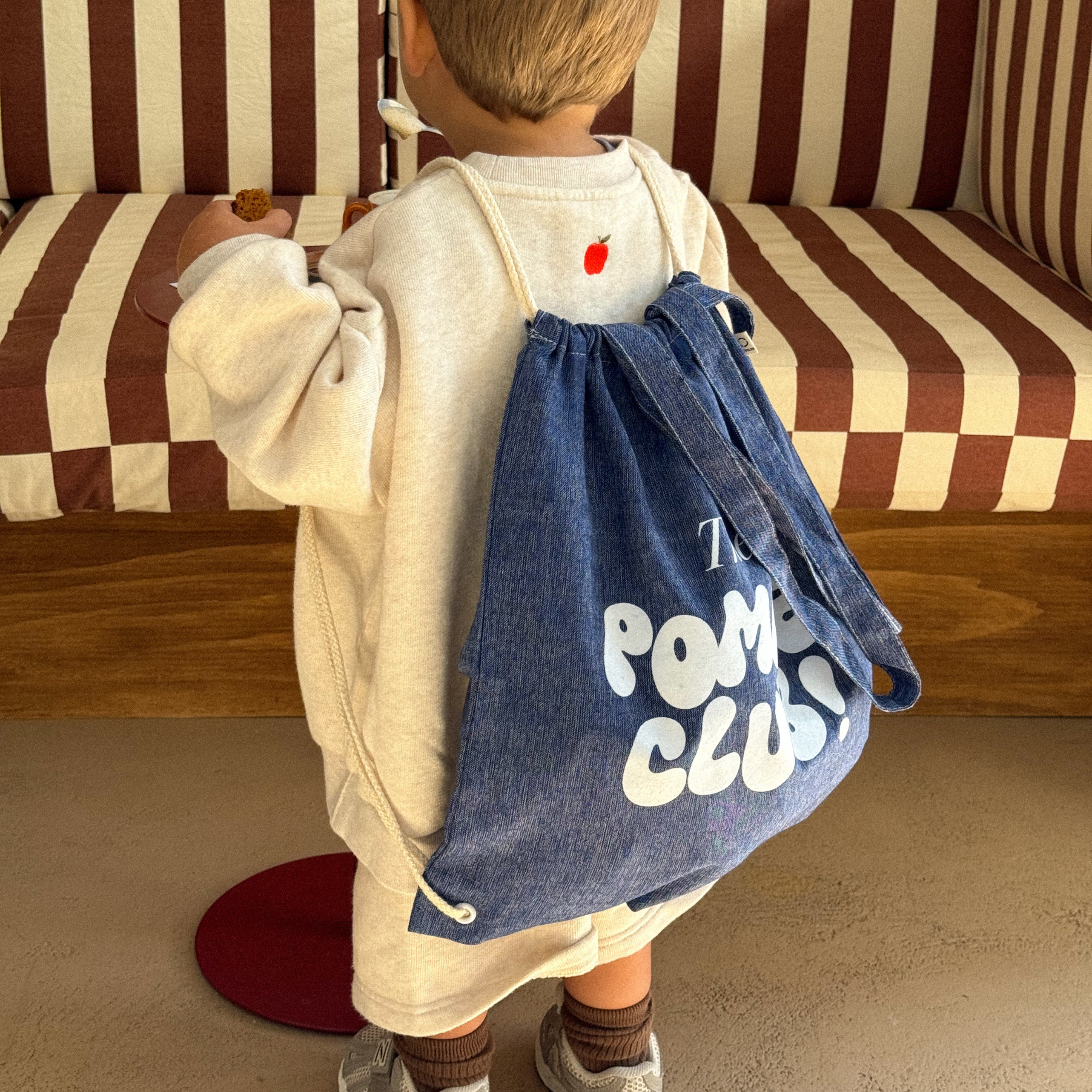 Een gymtas met tekst