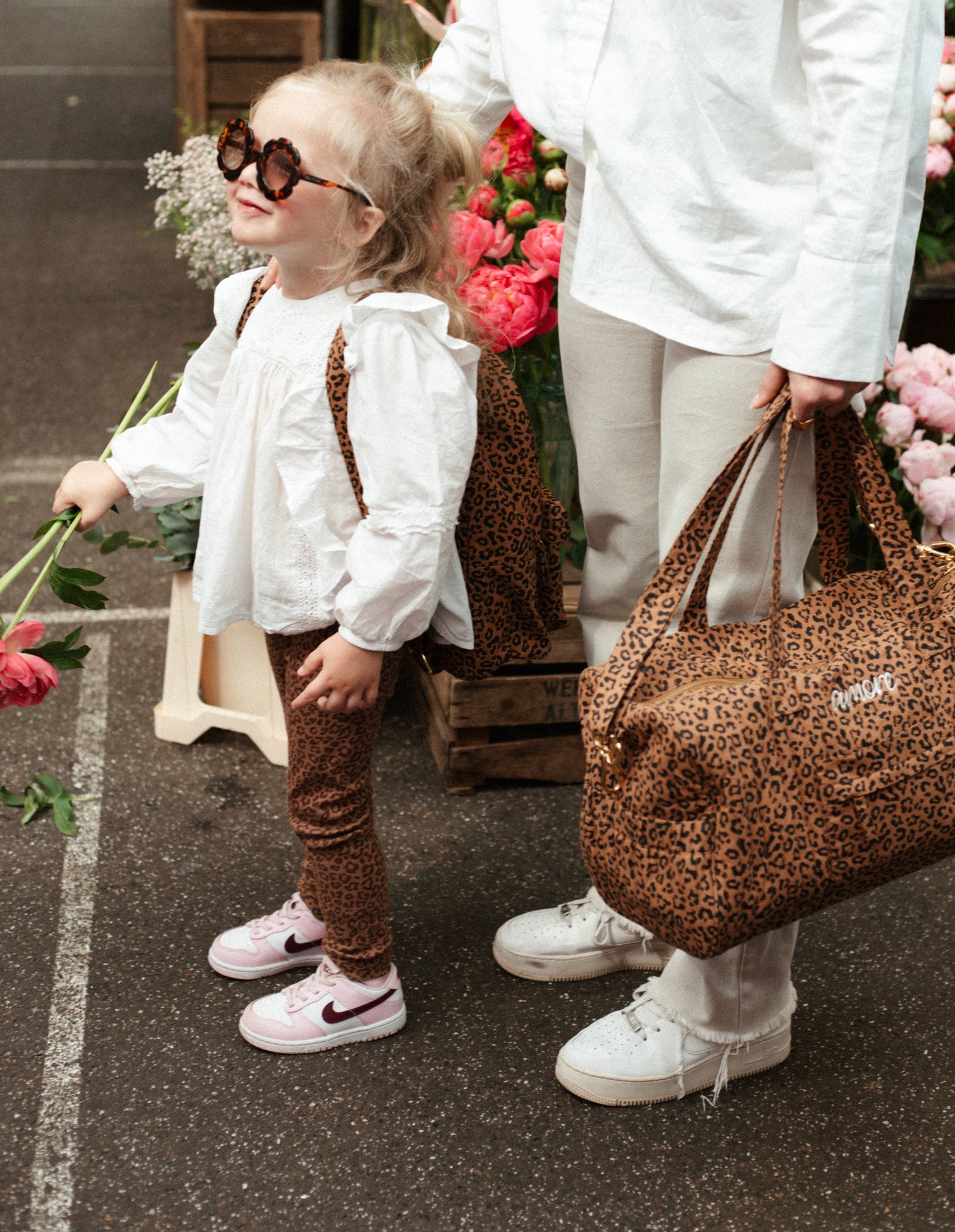 bruine panterprint legging kids