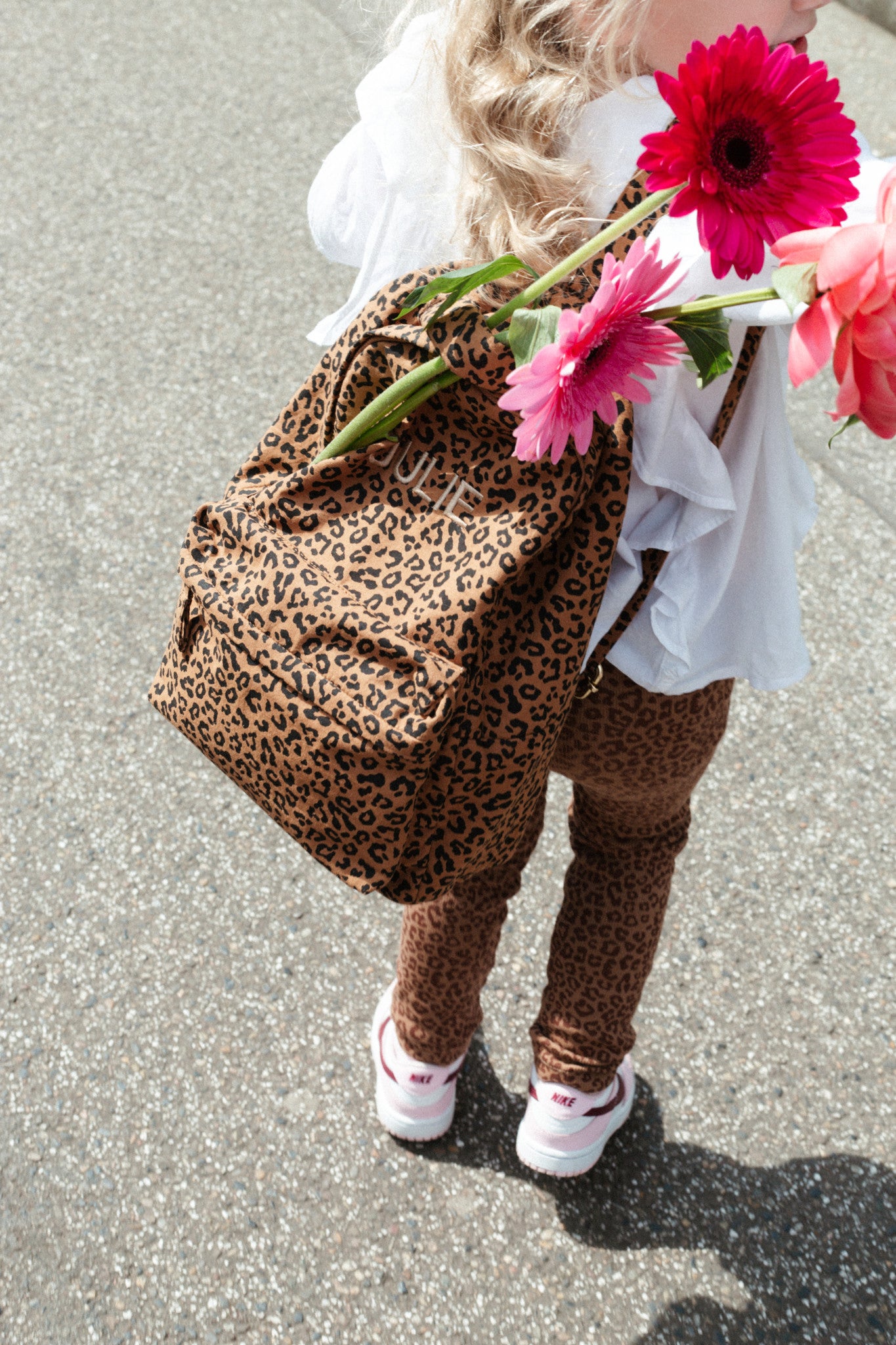 bruine panterprint legging kids