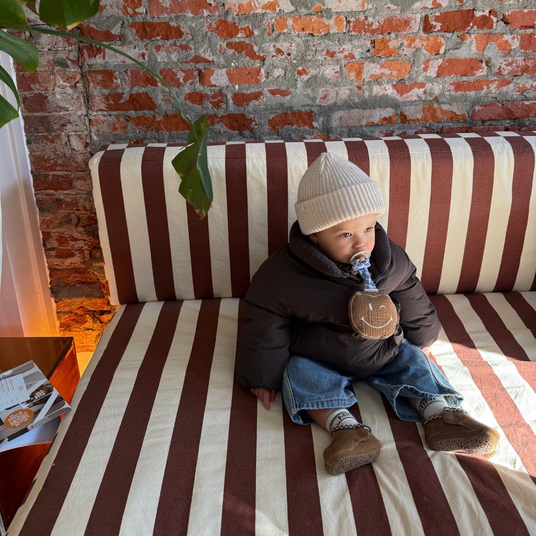 Een speendoekje in het bruin