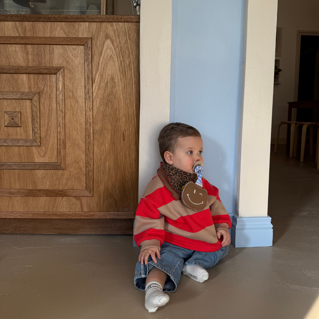 Een gepersonaliseerd speendoekje bruin