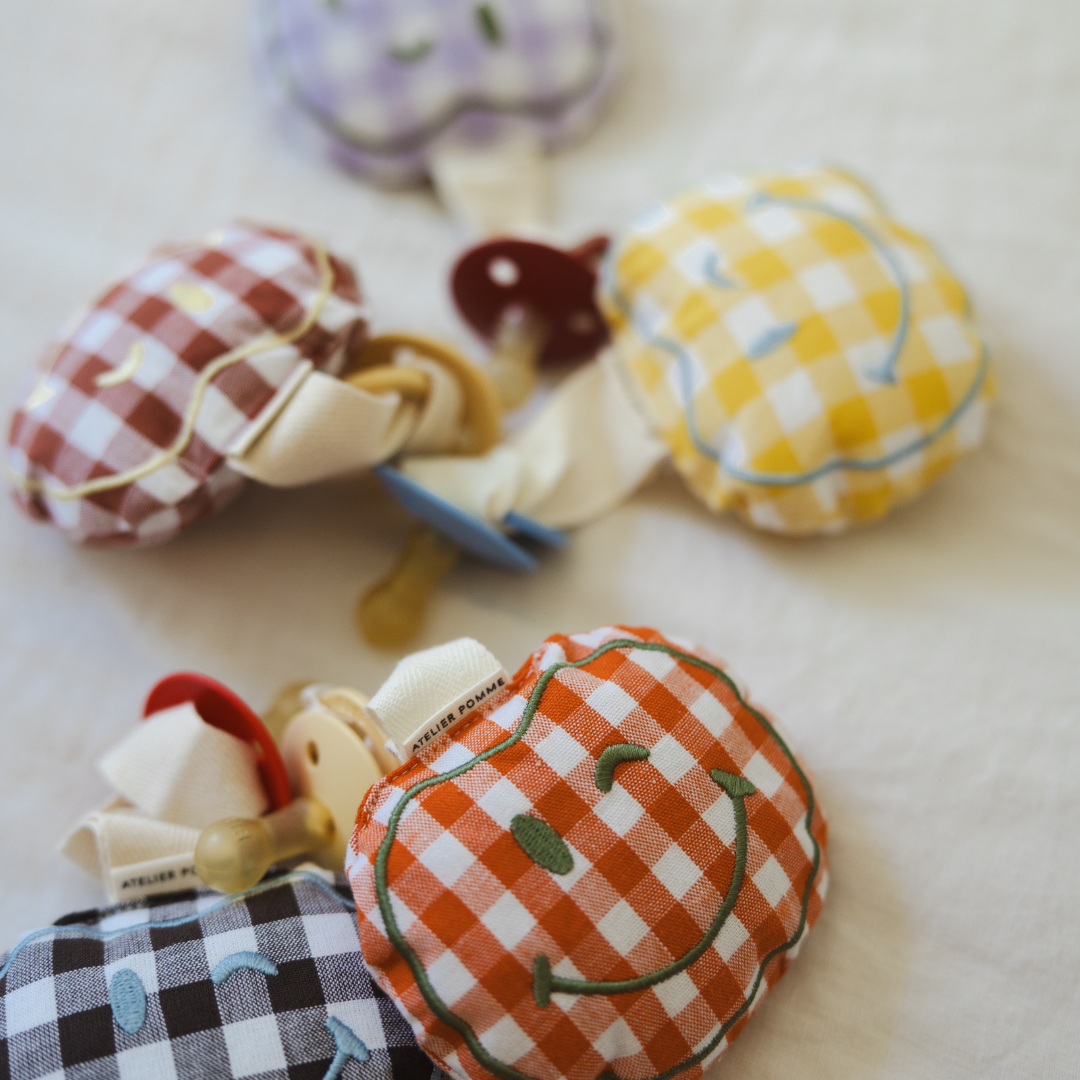 Geruite speendoekje met personalisatie