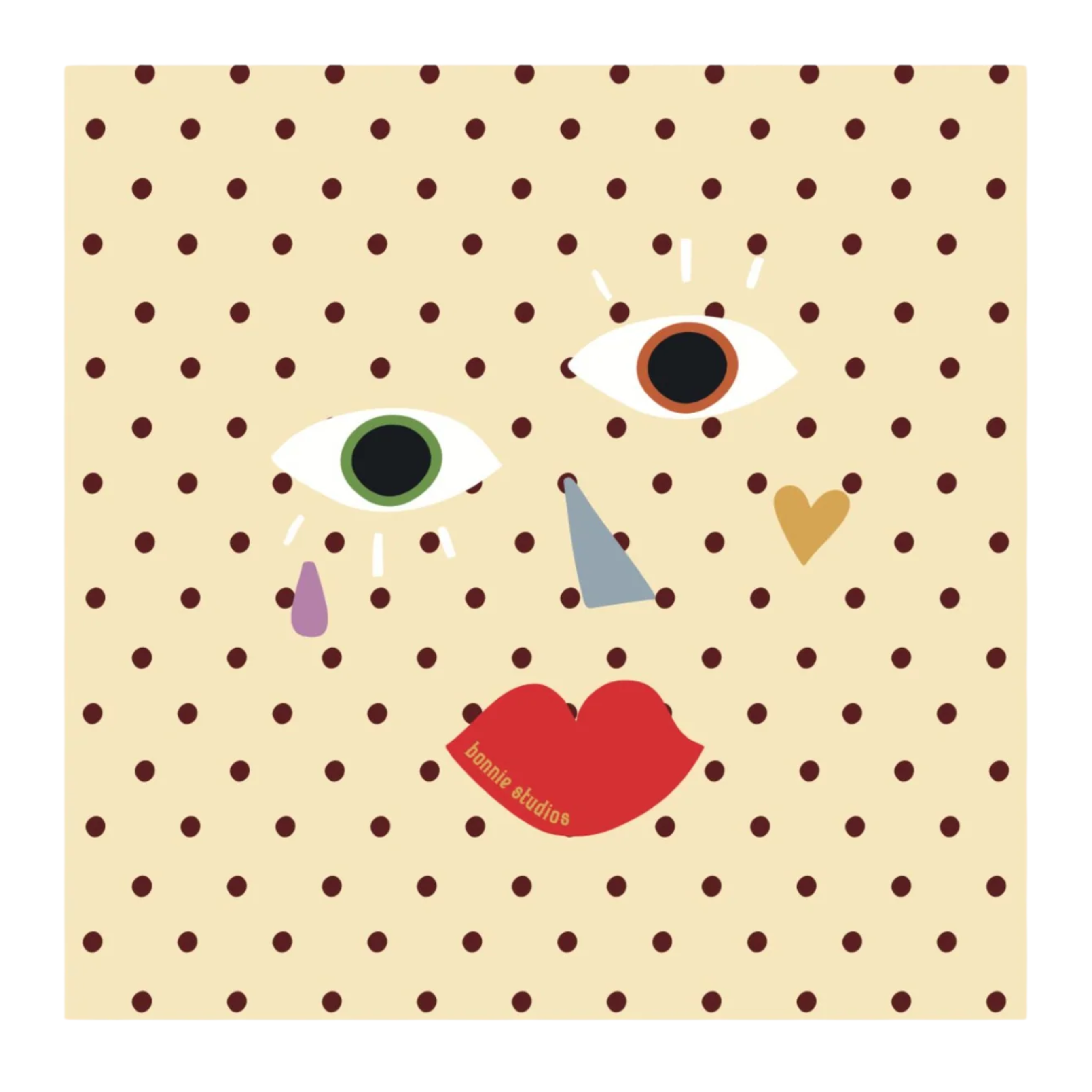 Scarf met een gezicht erop