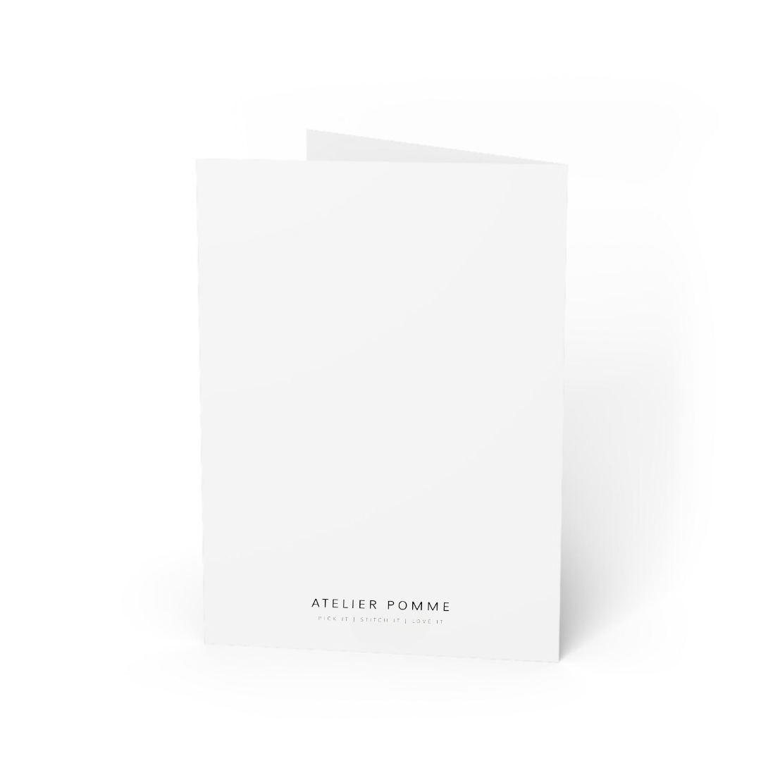 De achterkant van een wenskaart