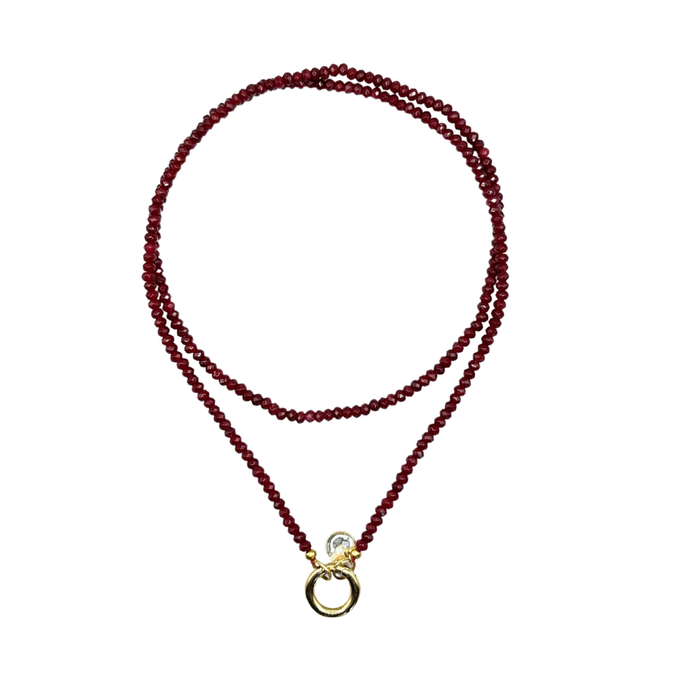 Een parelketting in het rood