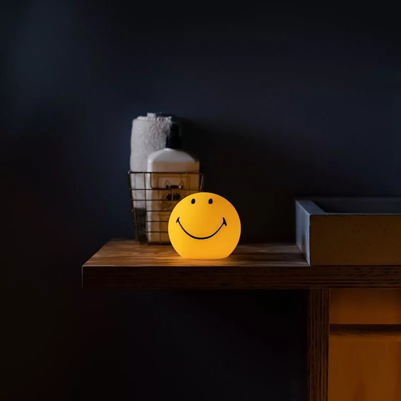Smiley lamp geel