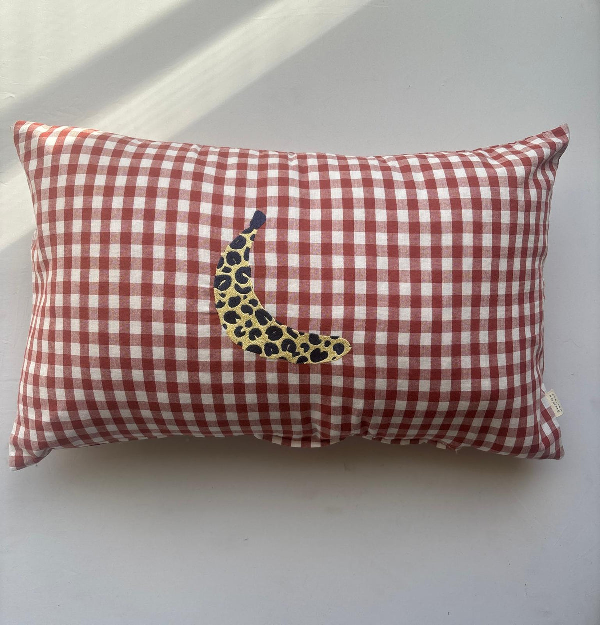 SAMPLE SALE |Cushion Checked Bisque banana 40x60