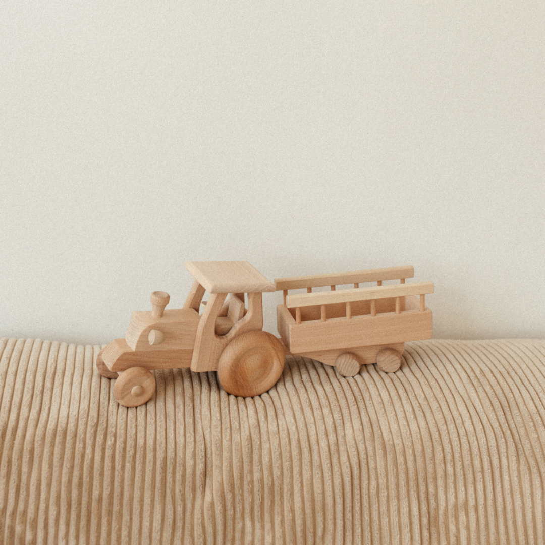 houten speelgoed tractor