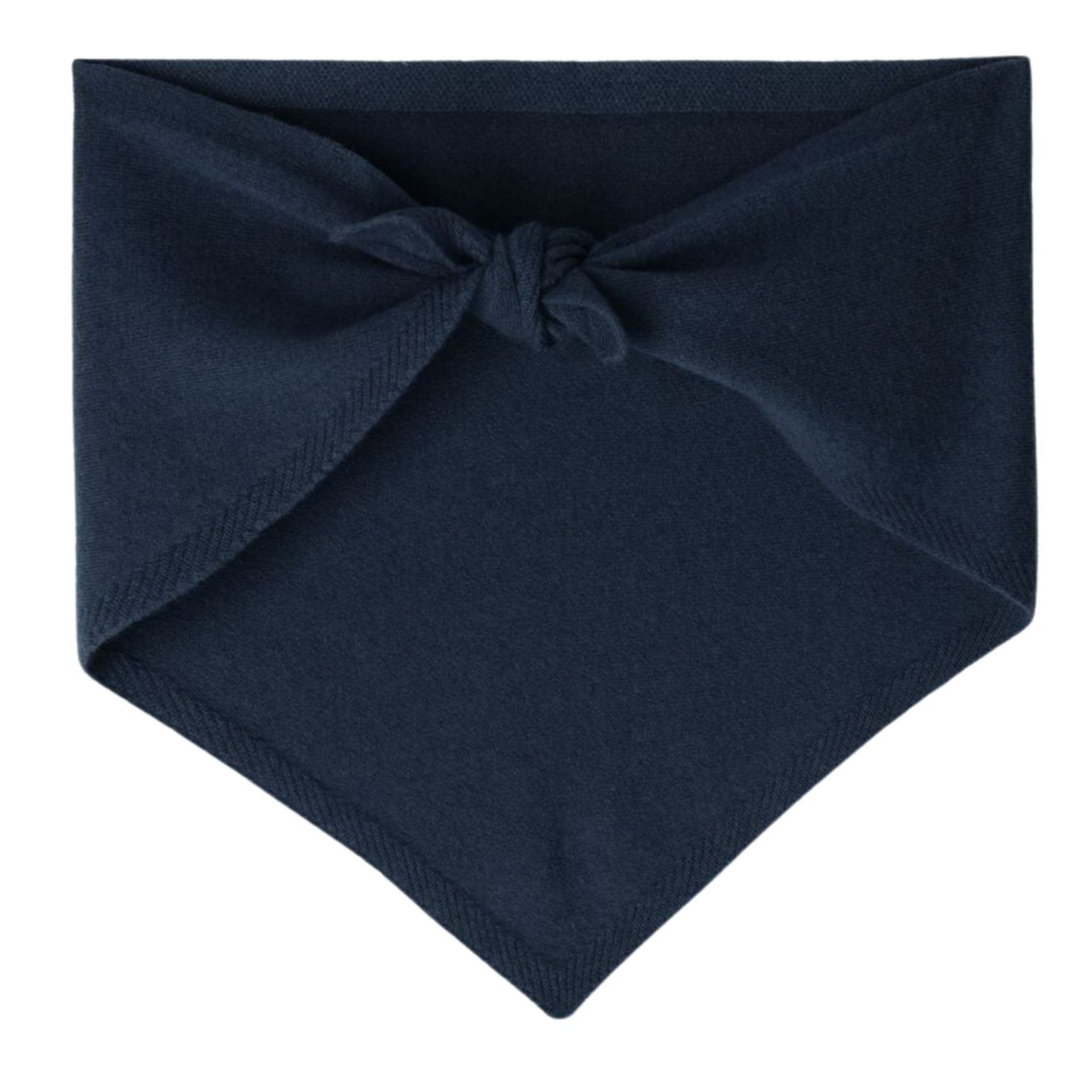 Een blauwe scarf van wol
