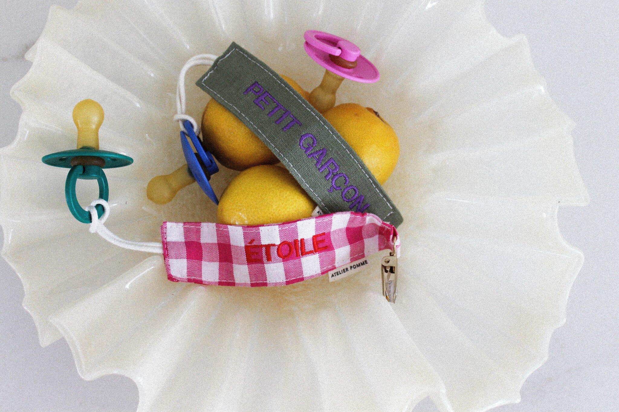 PACIFIER CORD | LINEN MORNING MOSS