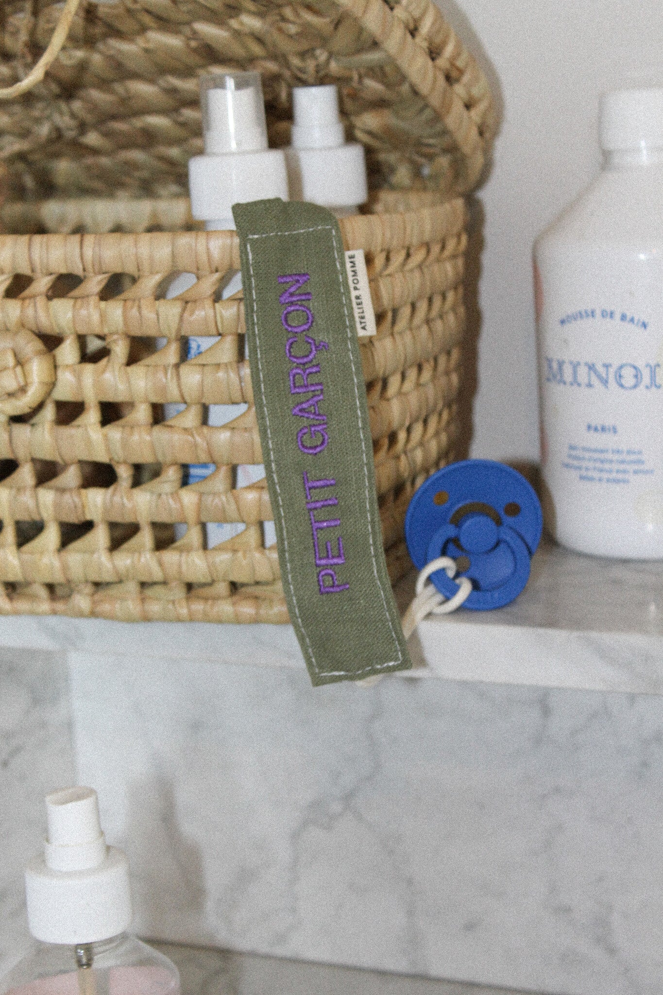 PACIFIER CORD | LINEN MORNING MOSS