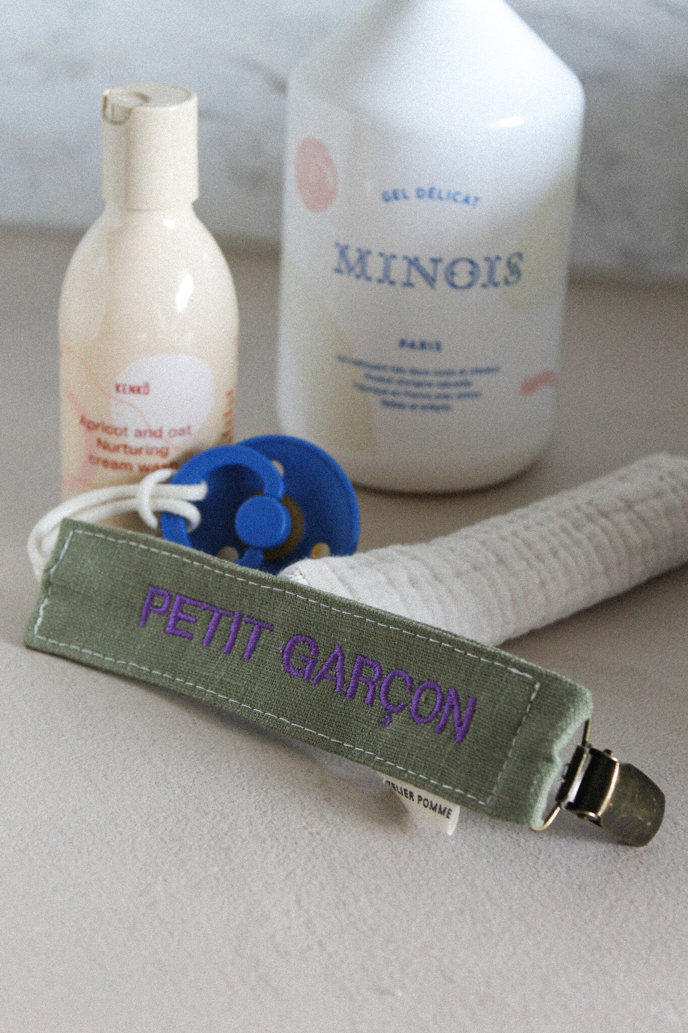 PACIFIER CORD | LINEN MORNING MOSS