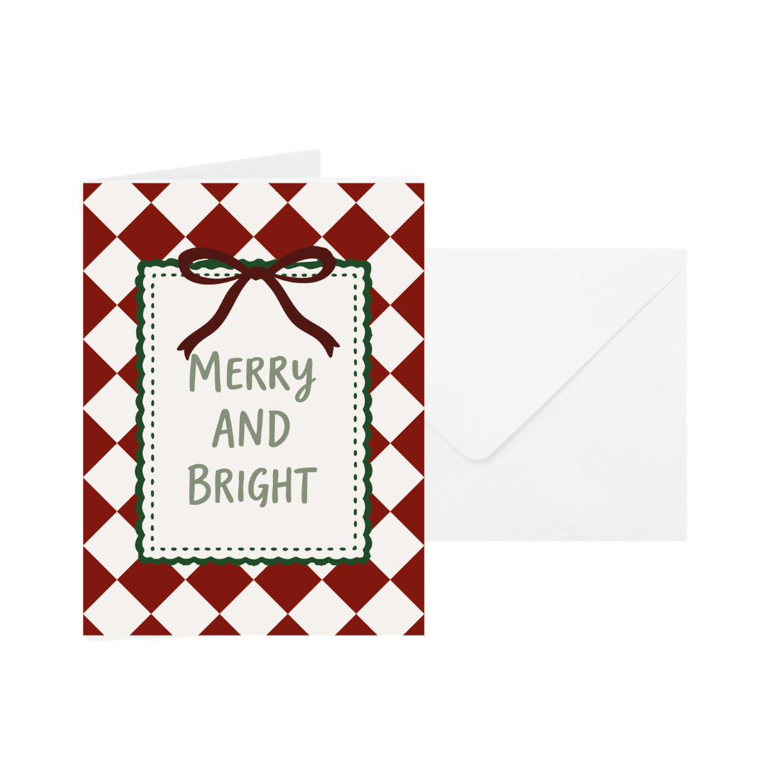 POST CARD | GINGHAM MERRY & BRIGHT