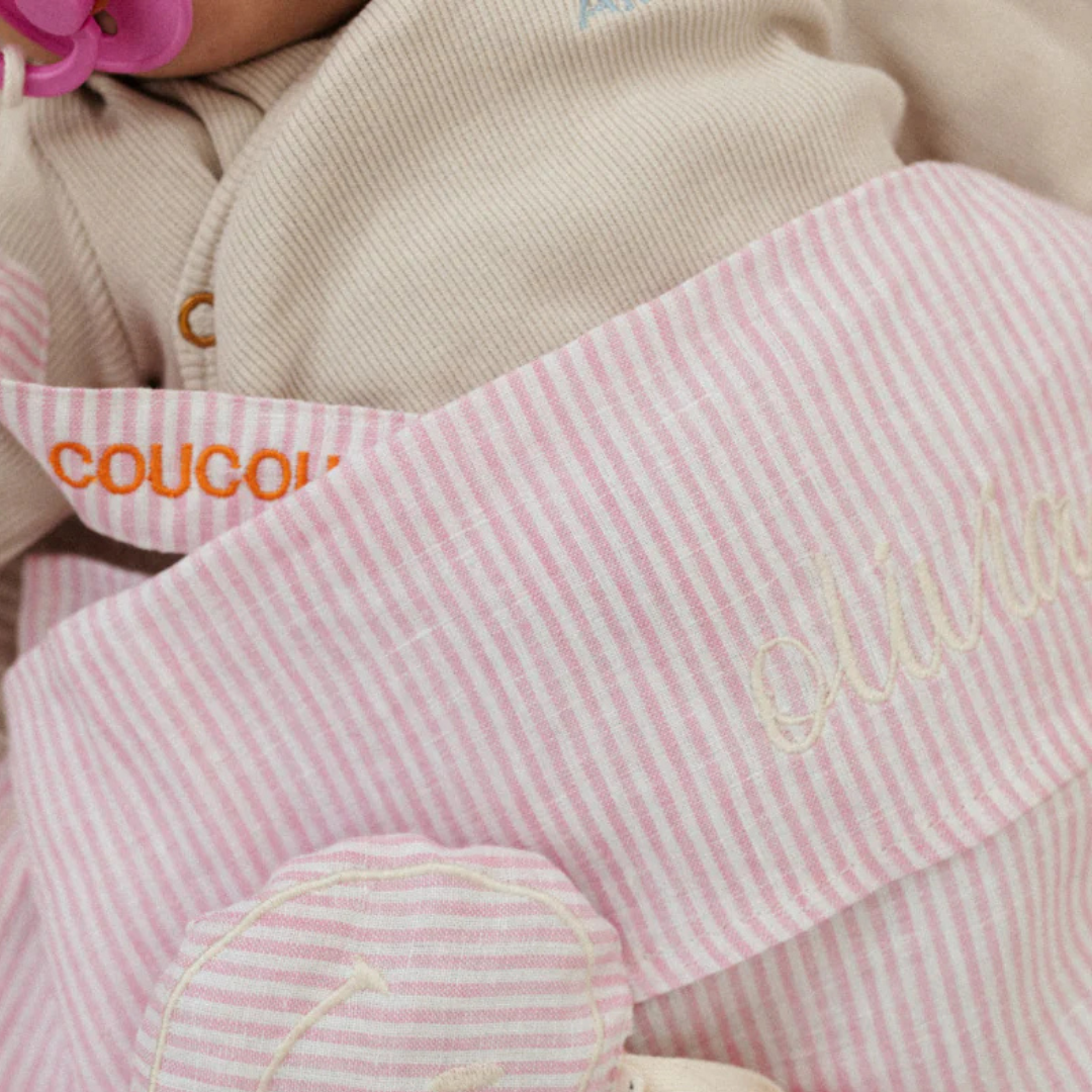 FLAT SHEET CRIB LOVELY LINEN | PINKY PROMISE