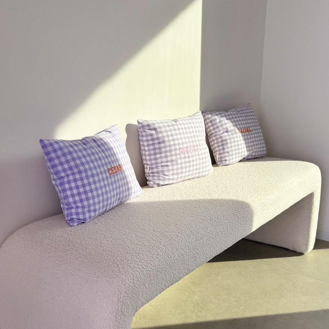 CUSHION CHECKED | LUCKY LILA