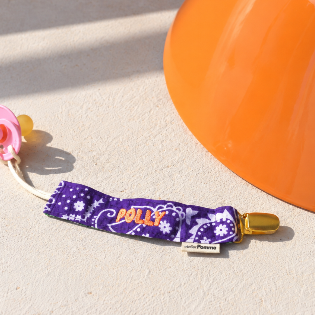 Pacifier Cord | Bandana Purple Rain