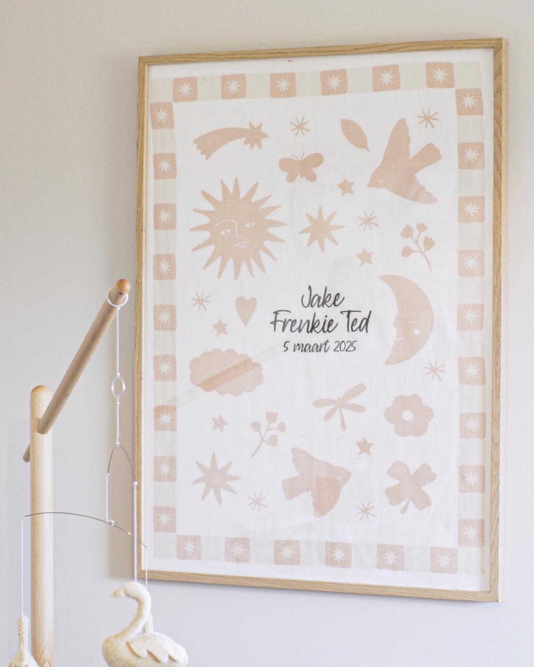 SAMPLE SALE | Birth Poster | Bonjour Beige (Oops too short)