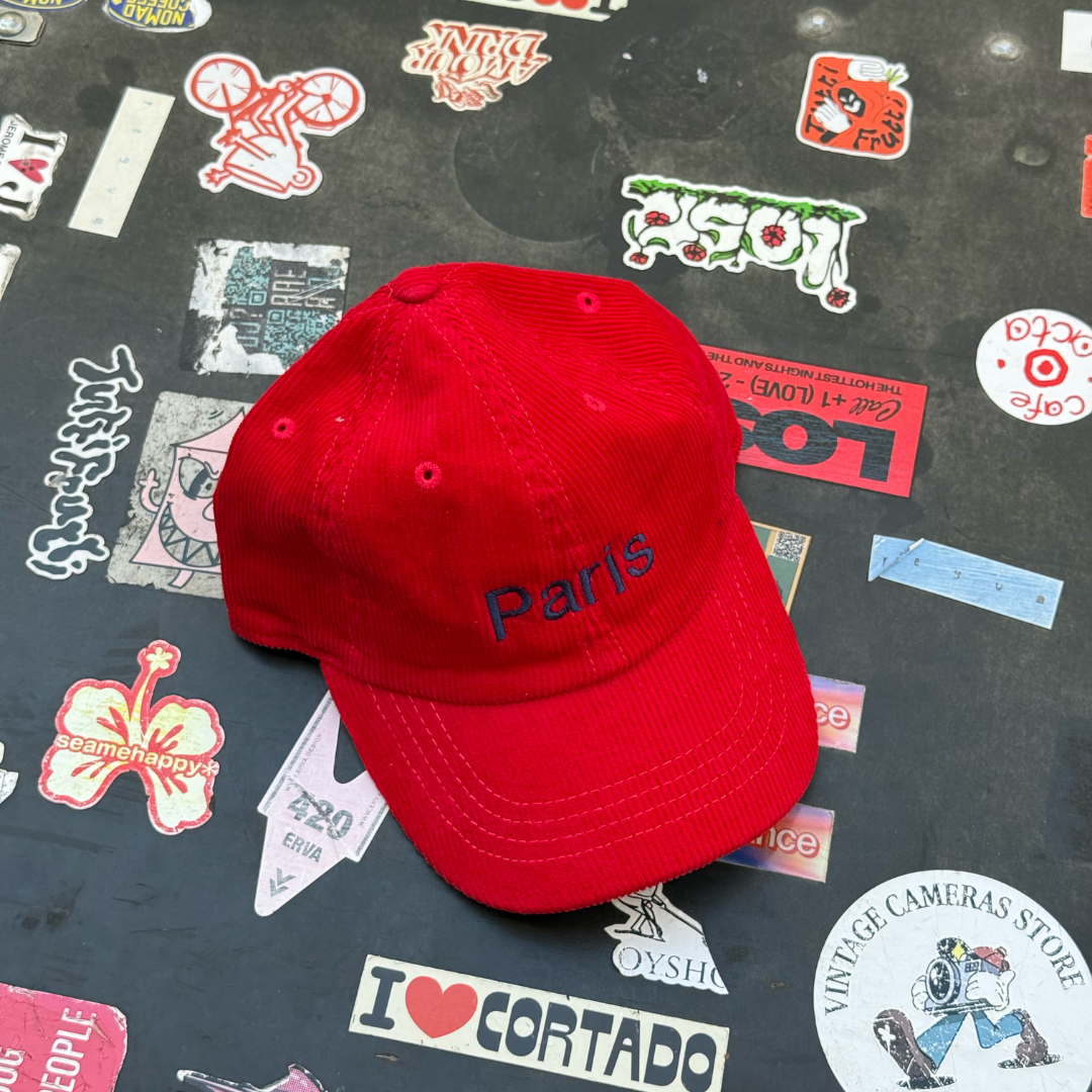 Kids Corduroy Cap | Ruby Red
