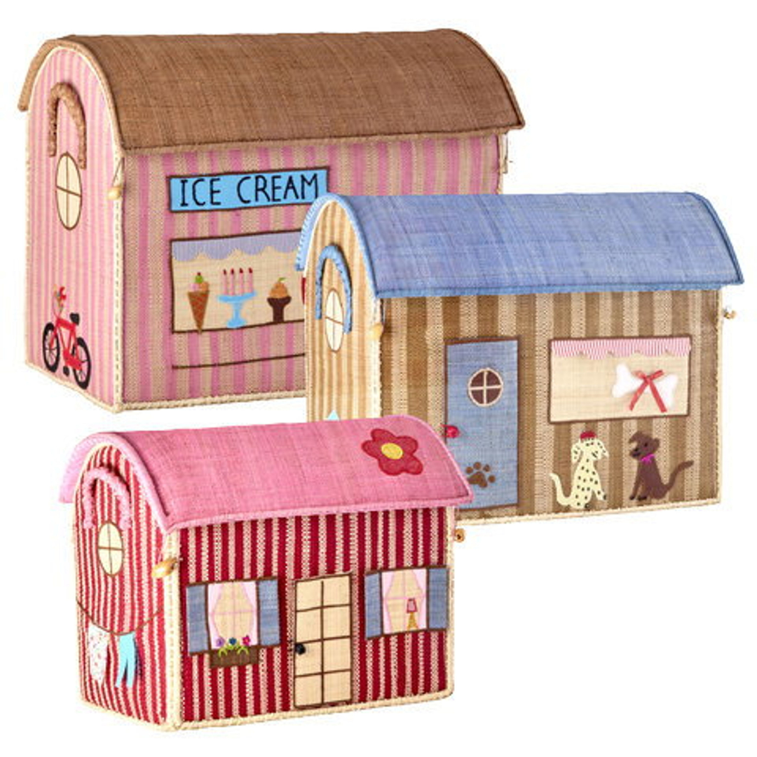 Les Petites Maisons | Raffia Toy Baskets – Set of 3