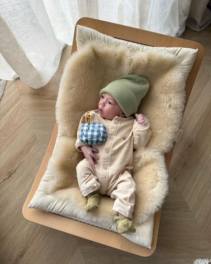 PACIFIER CLOTH POMME | CHECKED MISTY BLUE