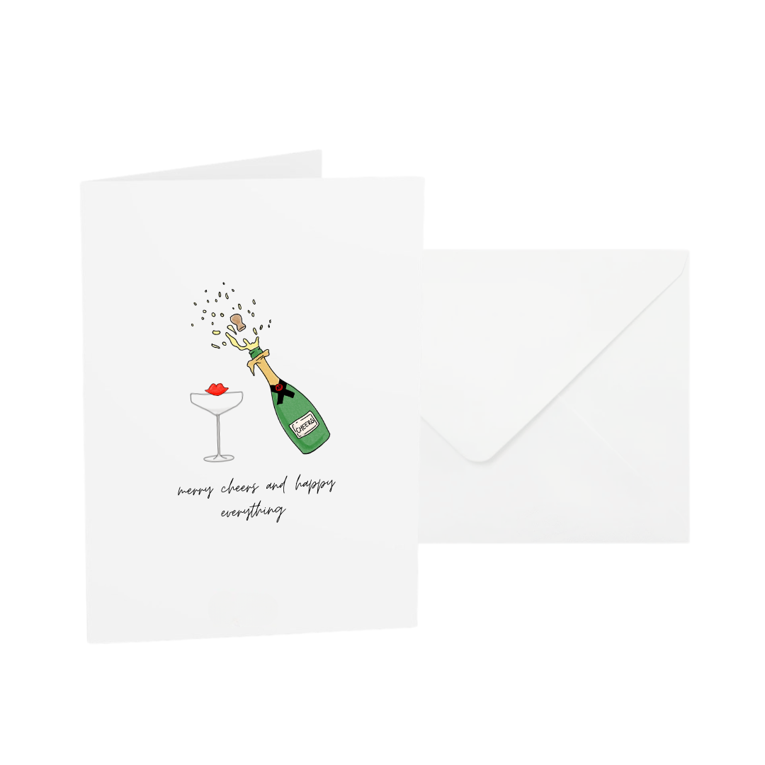 POSTCARD | MERRY CHEERS AND HAPPY EVERYTHING