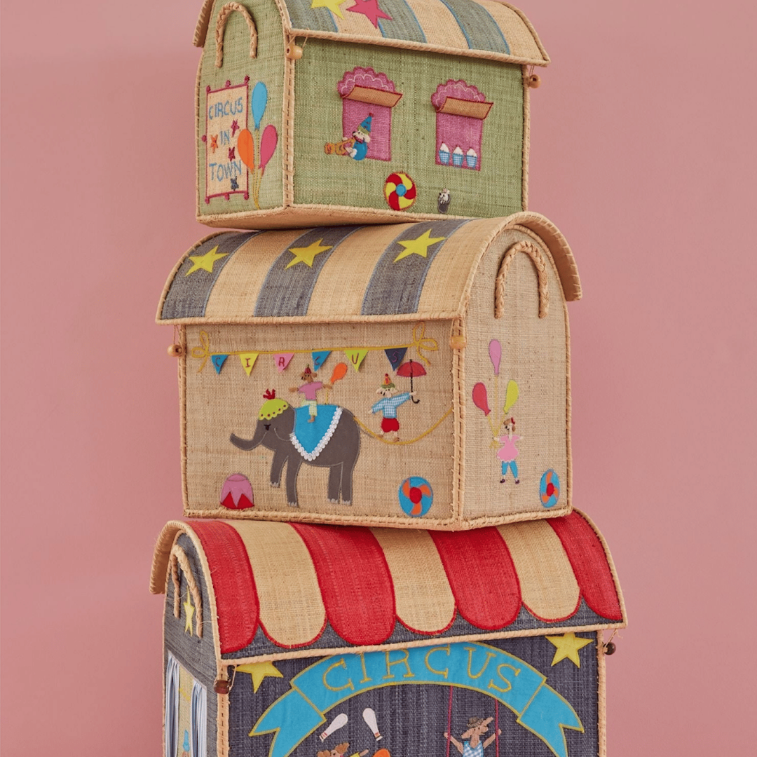 Little Circus | Raffia Toy Baskets – Set of 3