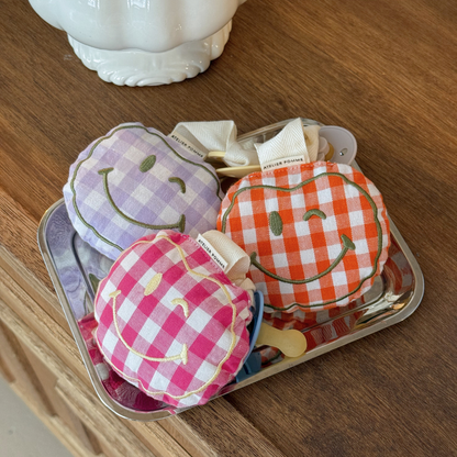 PACIFIER CLOTH  POMME | LILA CHECKED
