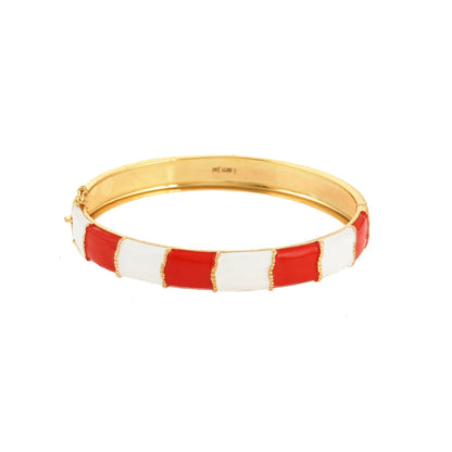 Red And White Emaille | Bangle