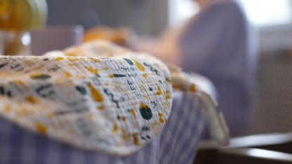 Slabber met print erop