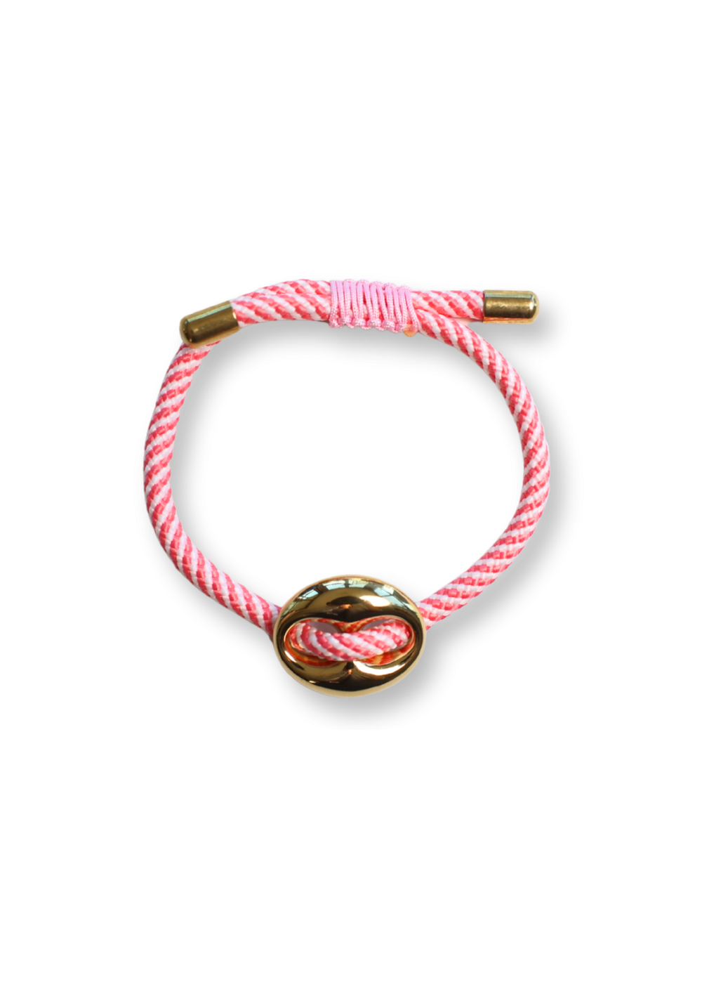 Bean Bracelet | Pink Striped