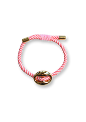 Bean Bracelet | Pink Striped
