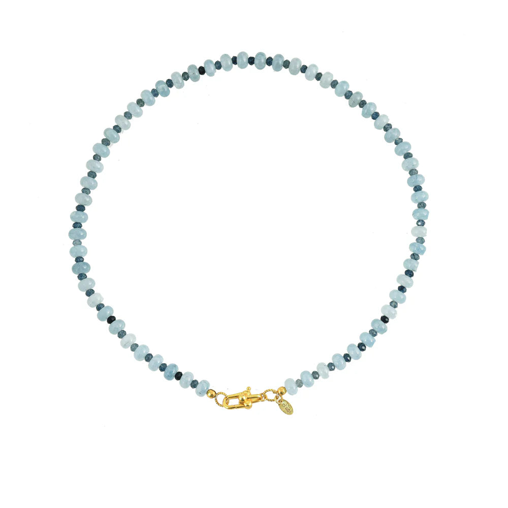 Donut Necklace | Blue Jade Gemstone