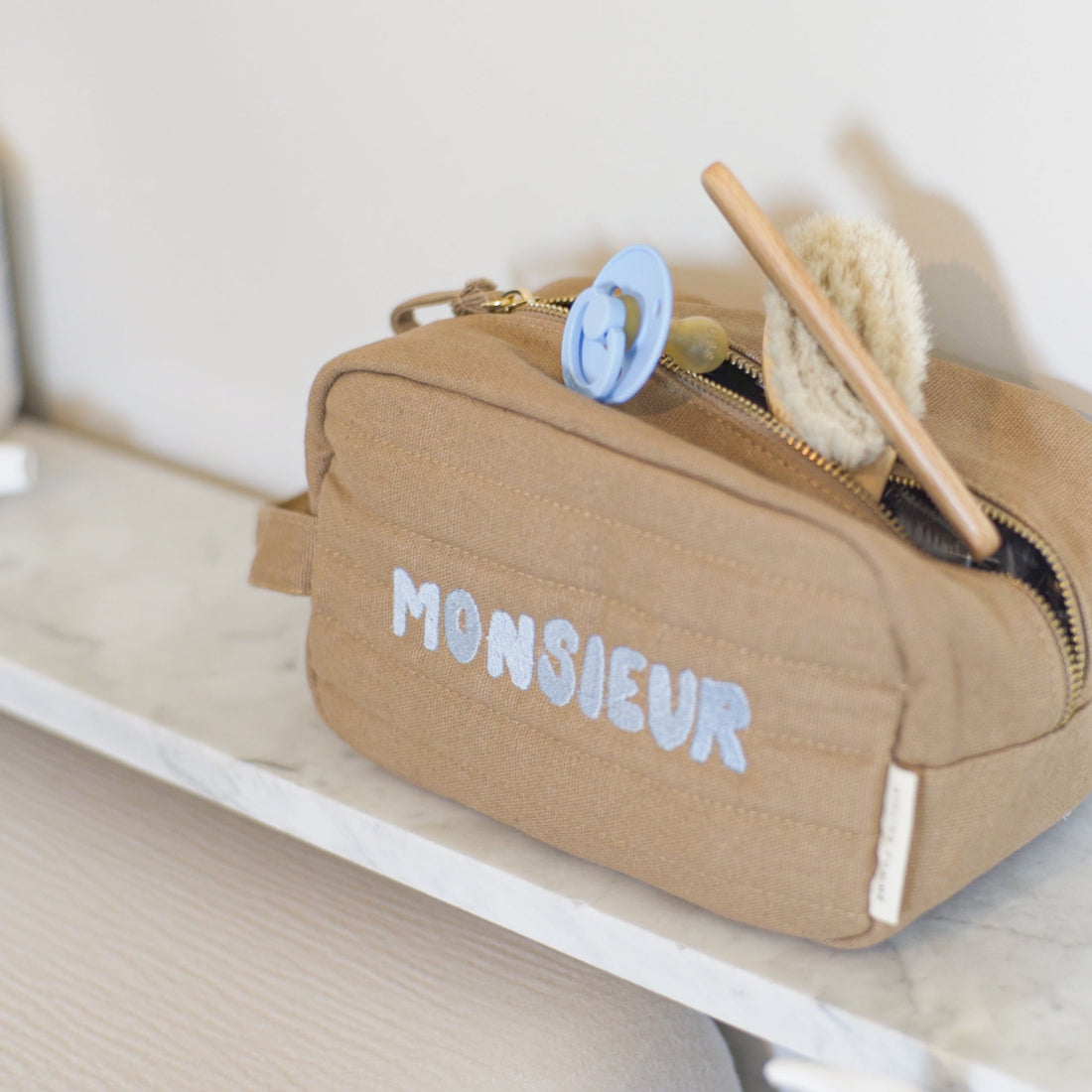 BABY ESSENTIALS POUCH | FINE BROWN