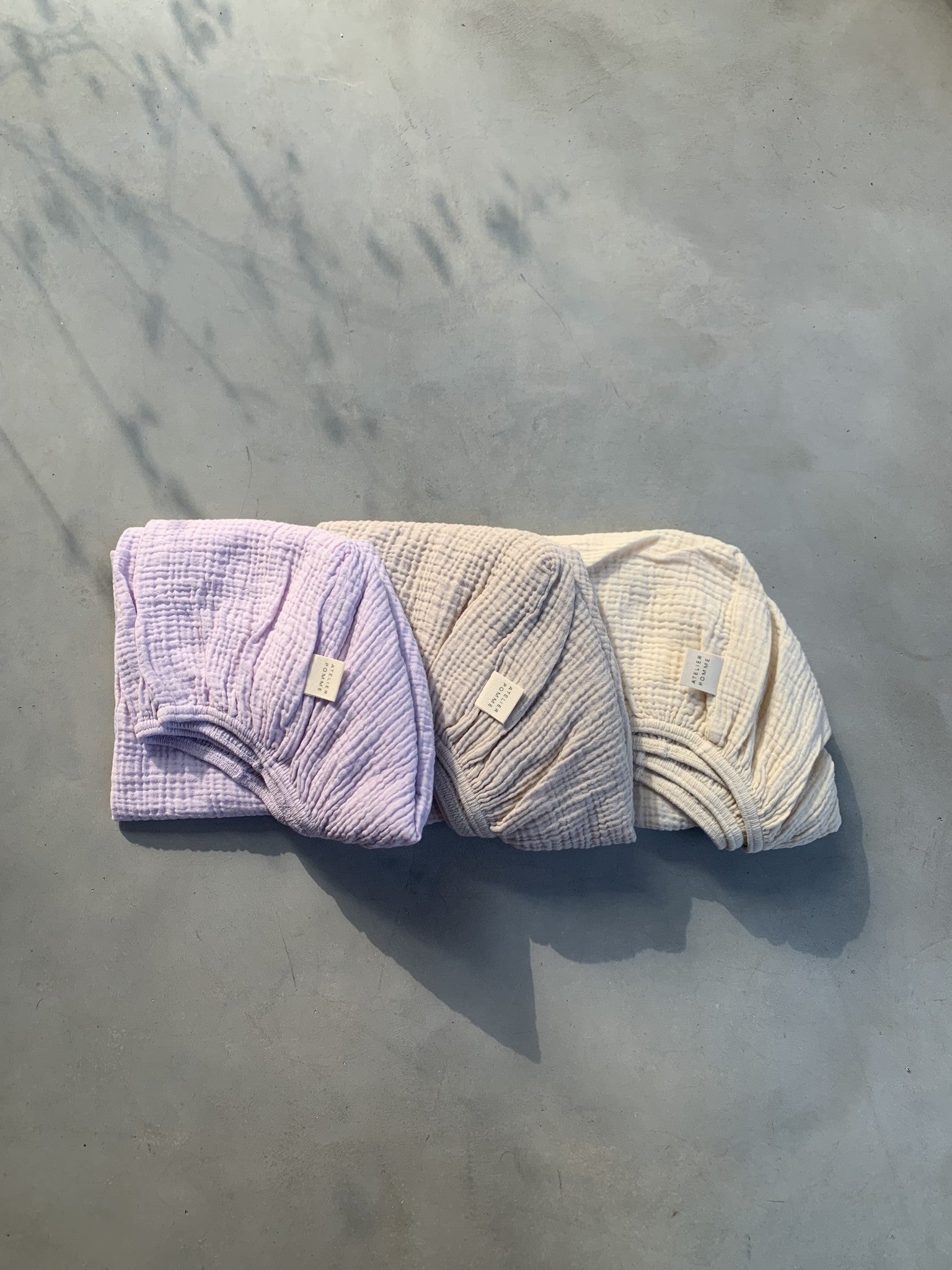 Fitted sheet cot bonjour beige 