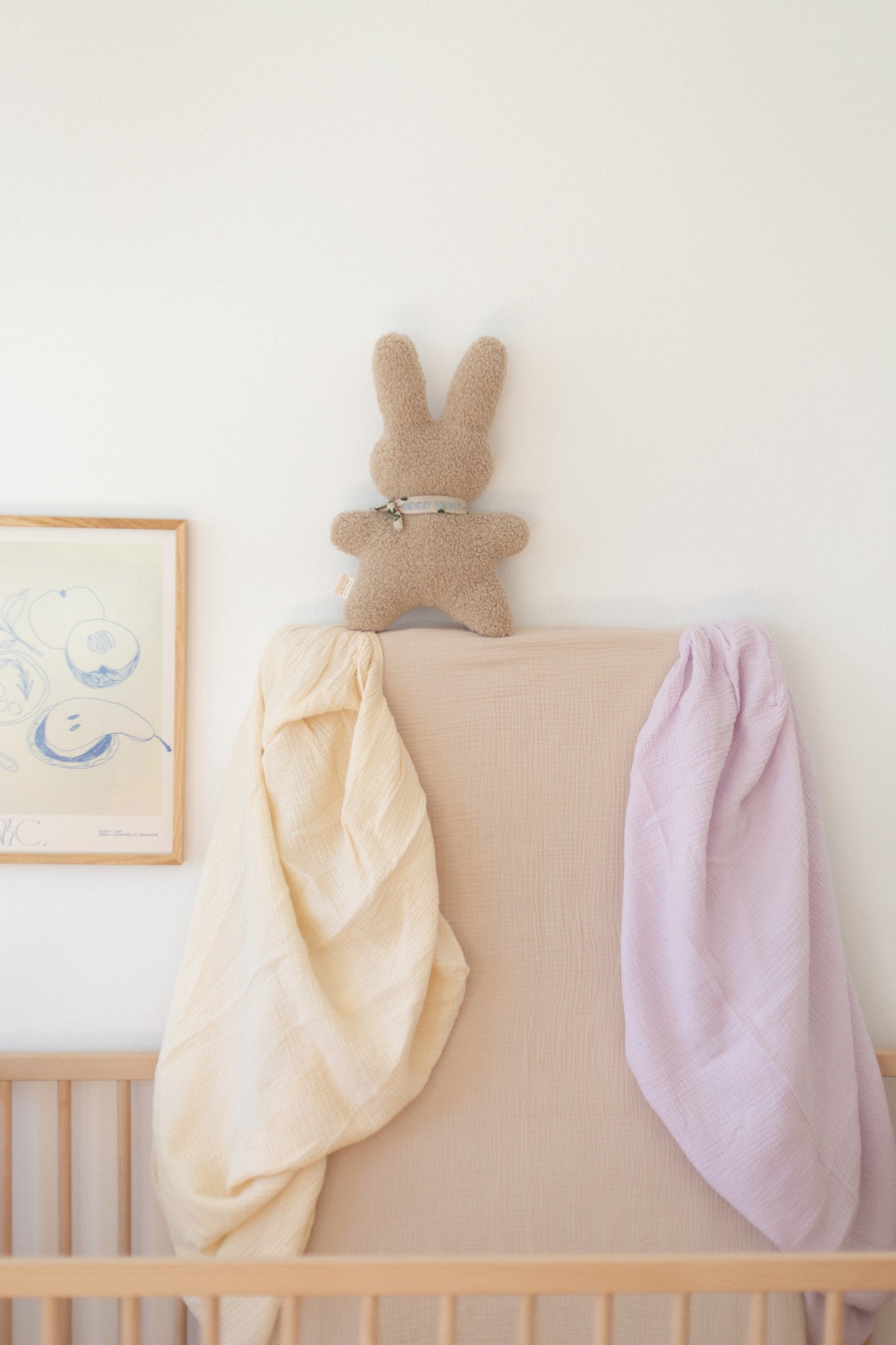 Fitted sheet cot lucky lila 