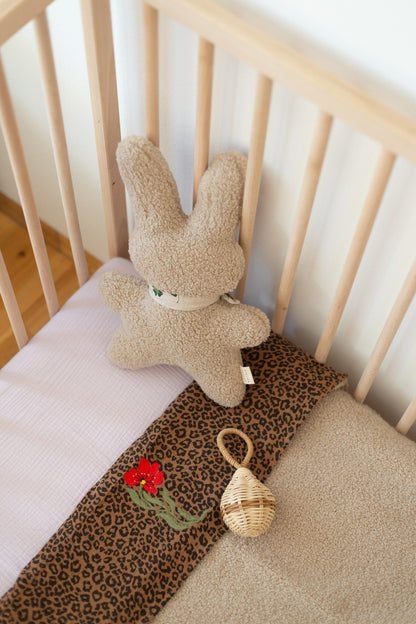 Fitted sheet cot lucky lila 