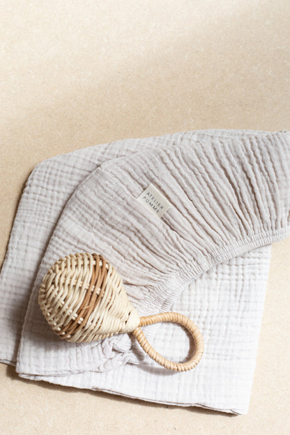 Fitted sheet crib bonjour beige 